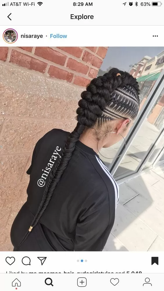 Feed In Braided Mohawk