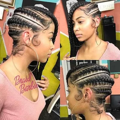 Jumbo side lemonade braids
