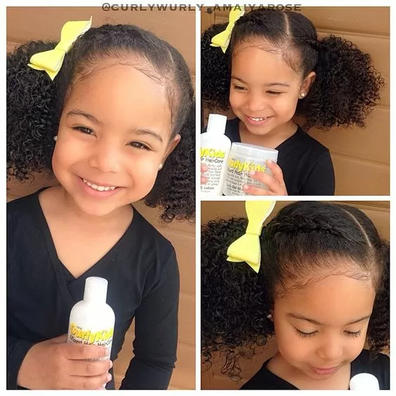 cute curly pigtails