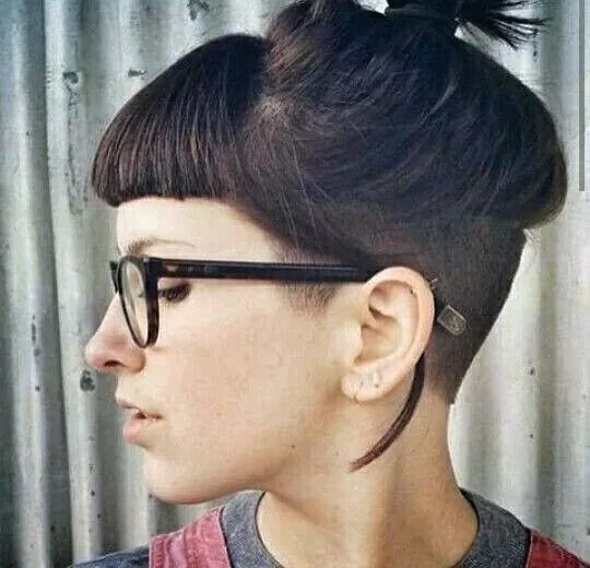 Undercut Style with Sharp Short Bangs