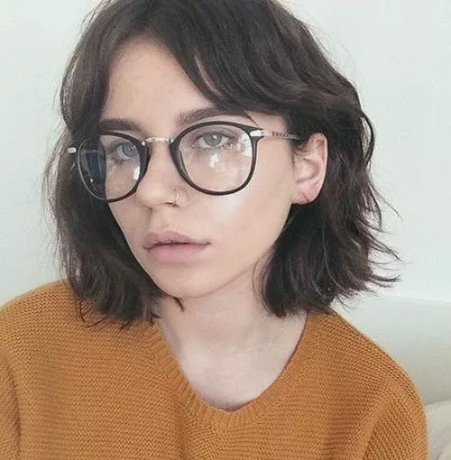 Wavy Bob with Parted Bangs