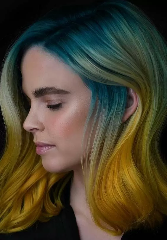 Blue to Yellow Ombre