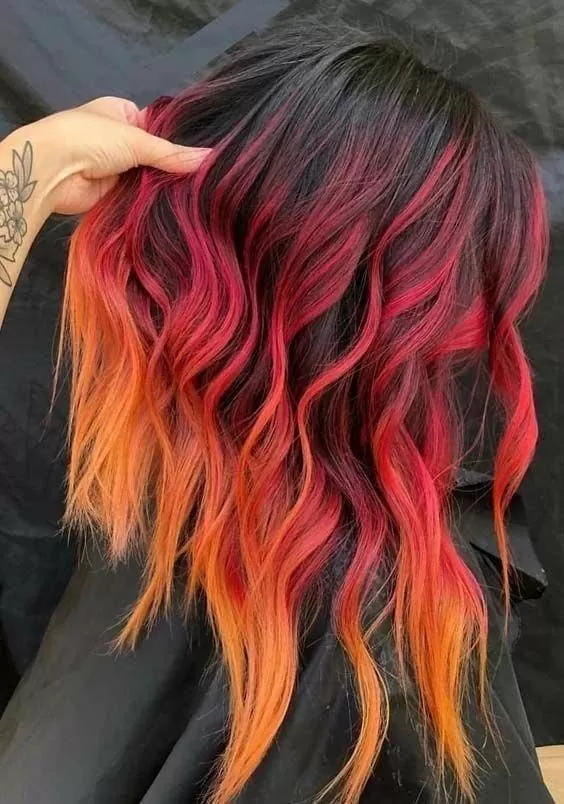 Fiery Ombre Hair