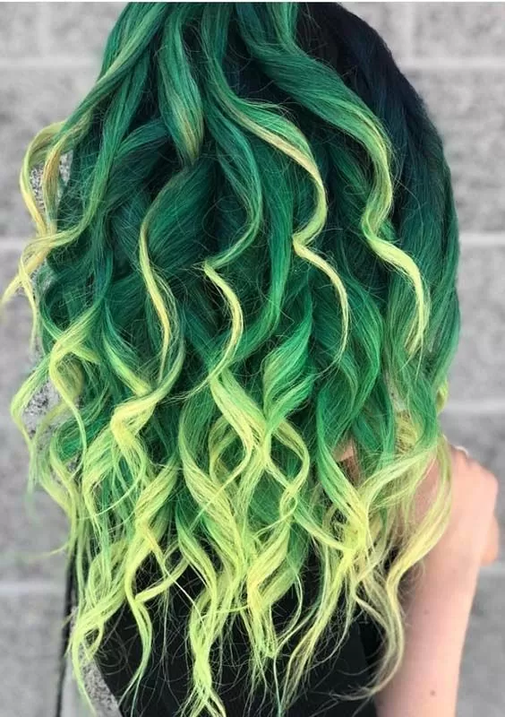 Unicorn Hair Gorgeous Green Tones