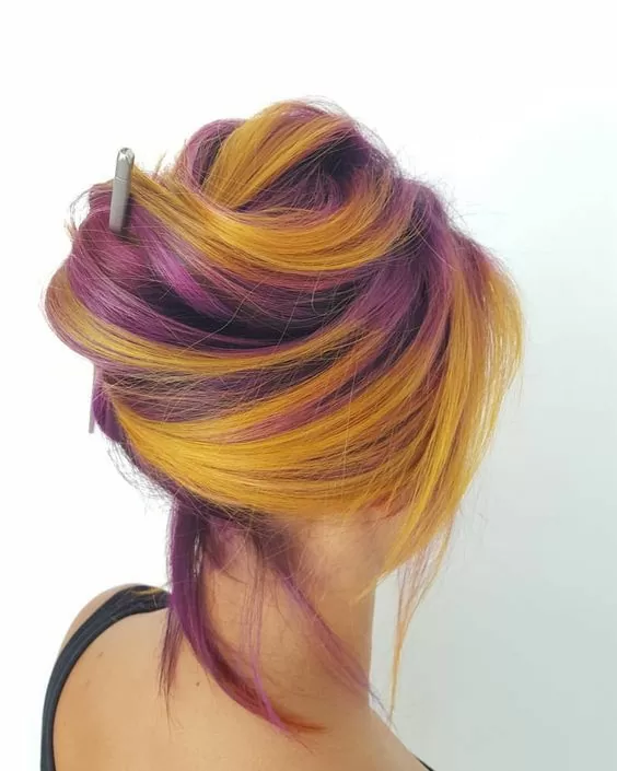 Lilac and Mustard Swirl