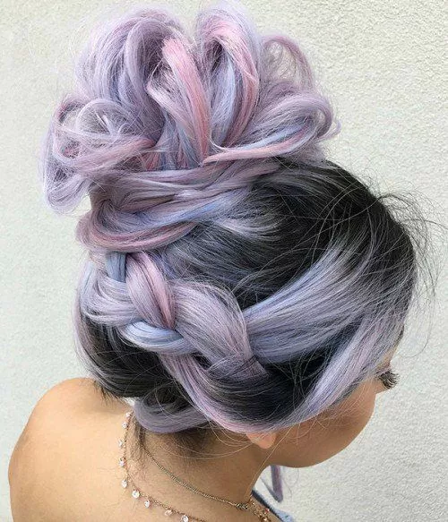 Pastel Purple and Pink with Dark Roots