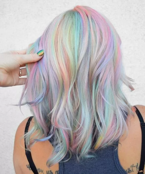 Pastel Rainbow Highlights