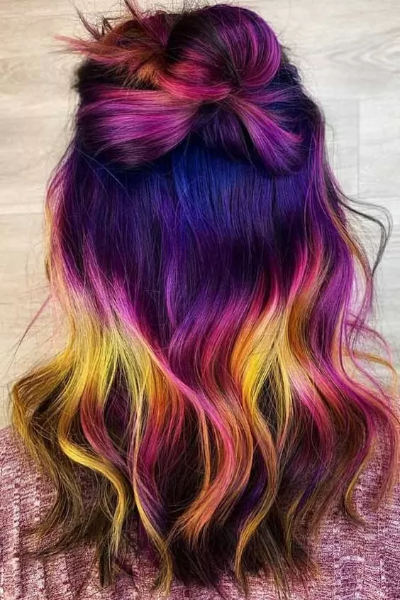 Purple Tones with Yellow Highlights