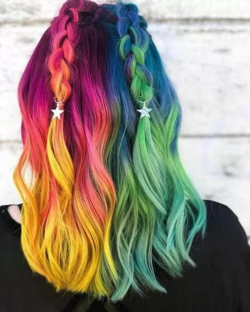 Warm and Cool Rainbow Hair