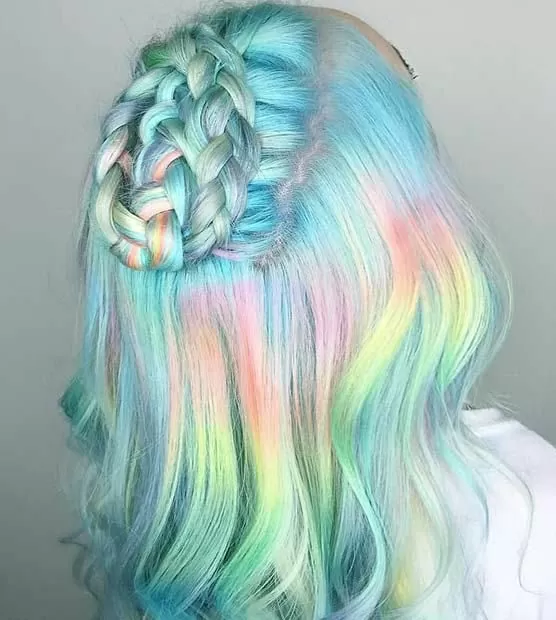 unicorn pastel hair