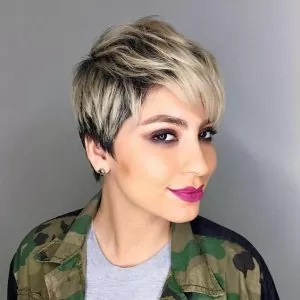 Choppy Pixie Cut with Ash Blonde Balayage