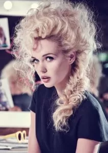 Curly Faux Hawk with Braids