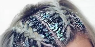Festival Hair Ideas Coachella festival glitter parts