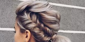 Braids To The Side side braid to ponytail volume