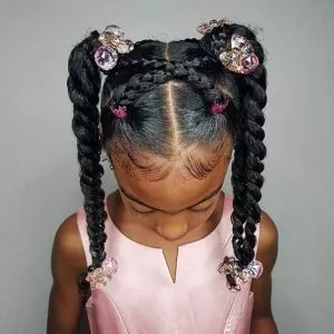 twist braided ponytails