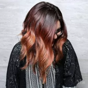 Warm Auburn and Magenta Color Melt