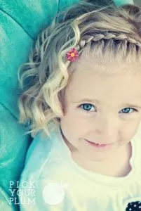 French Braid Headband and Ringlet Curls