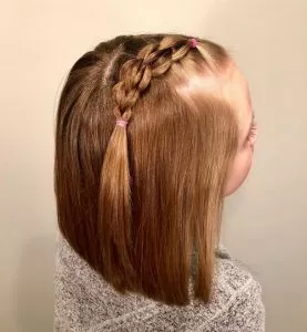 Sleek Bob with Mini Pull-Through Braid