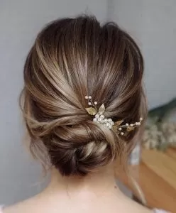 pearl clip bride bun