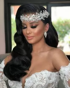 hollywood rhinestone headpiece bride