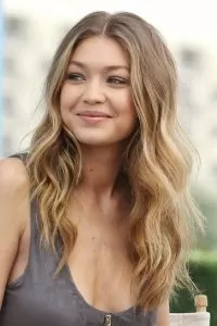 caramel hair on gigi hadid