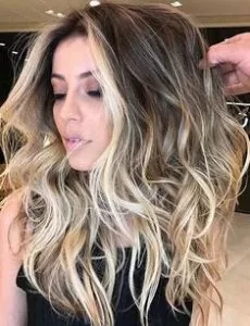 face frame blonde ombre