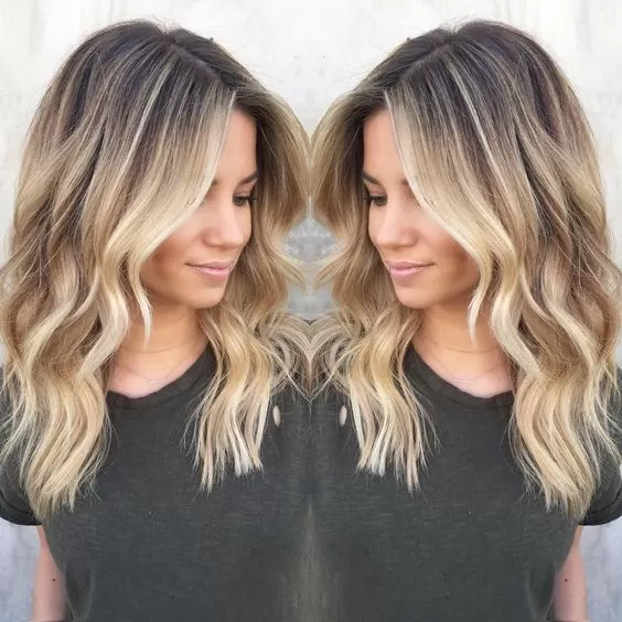 Blonde and Brown Mixed Root