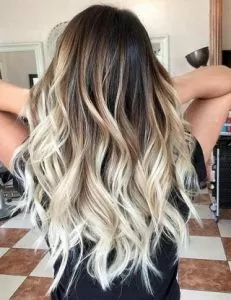 bright blonde ends