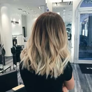 ombre shoulder length