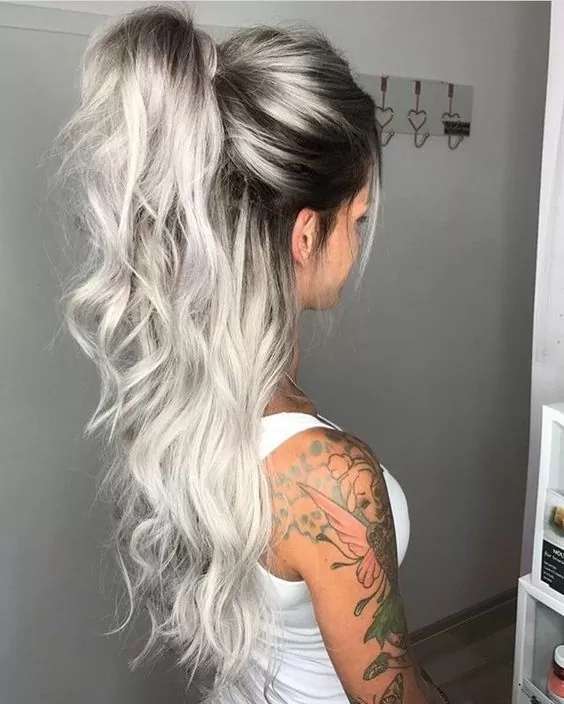 White Blonde Shadow Root