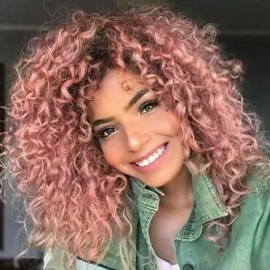 pink spiral curls