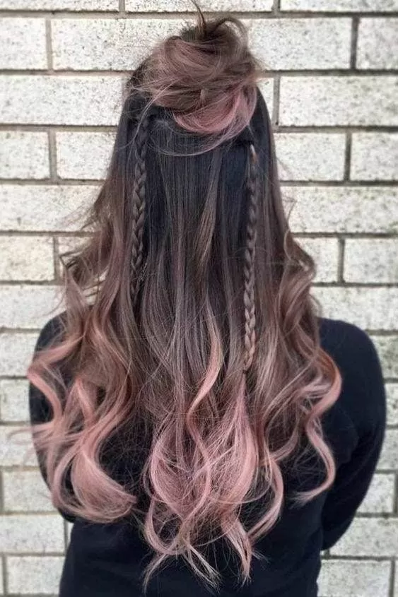 Pink Ash Brown Balayage