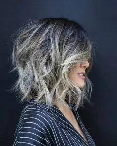 ombre waves lob