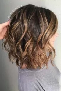 beachy wave balayage lob
