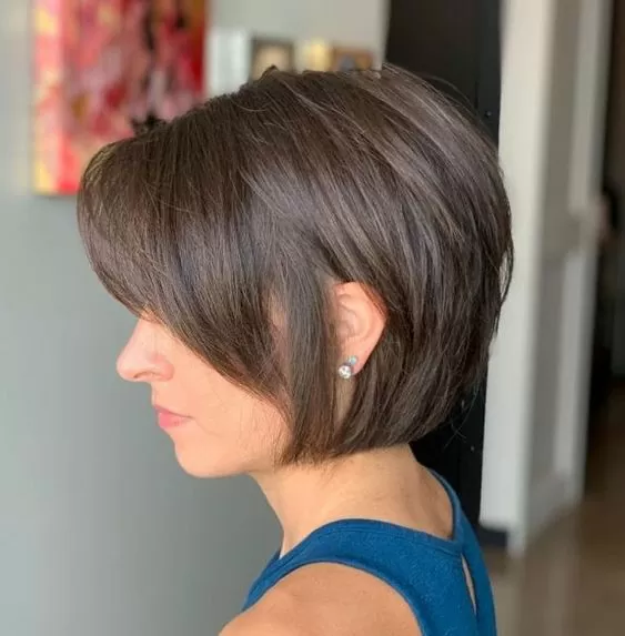 Layered Chin Length Bob