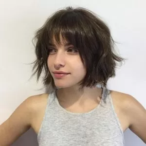 short layering with bangs