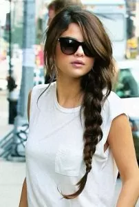selena long braid
