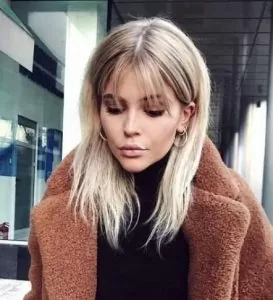 piecey bangs with short