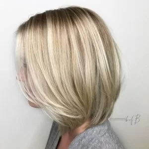 long layered long bob