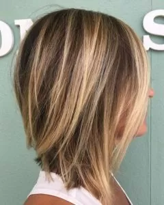 brown blonde medium bob
