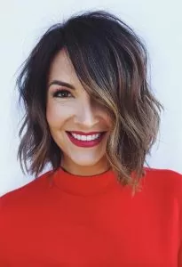 asymmetric shape long bob