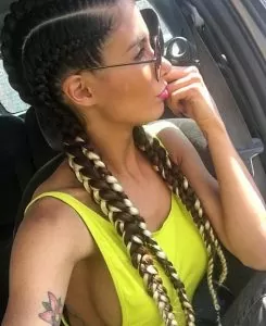 blonde extension braids