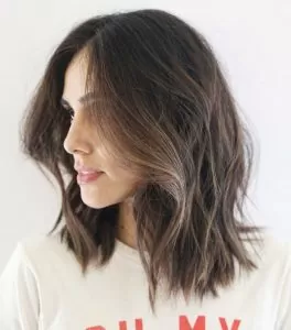 lob mocha hair