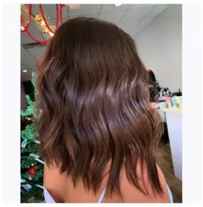 long bob mocha hair
