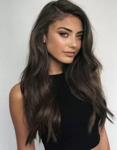 side part mocha hair