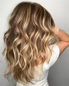 golden blonde on light brown