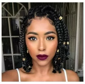 gold all braids short