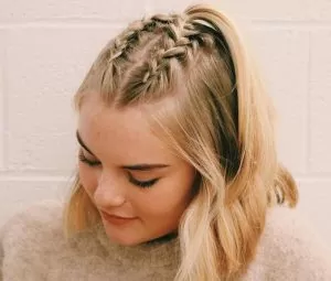 short double half braid