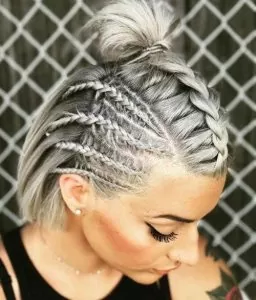 edgy multiple braids short