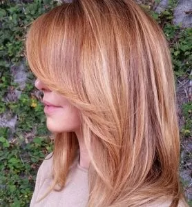 rose and strawberry blonde